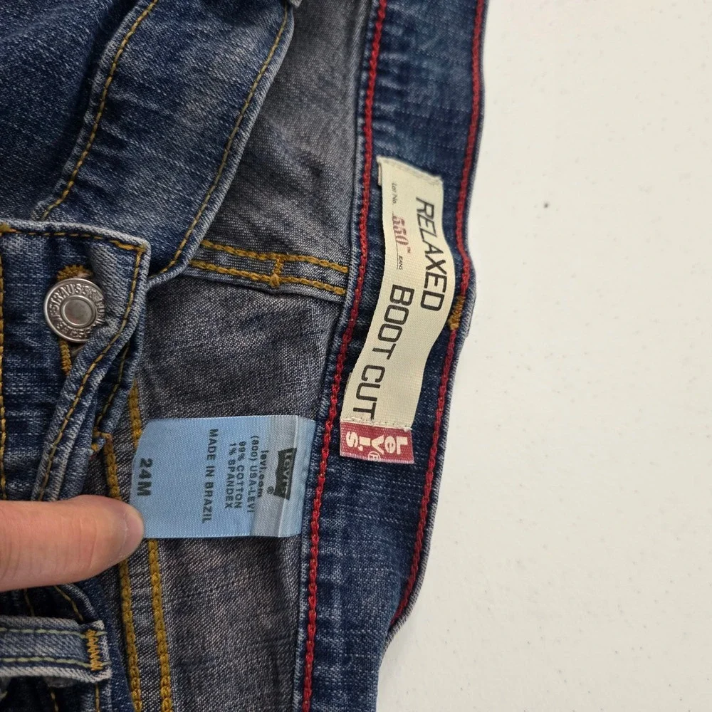 Levis 550 Relaxed Boot Cut Jeans Mens 42x31 Medium Wash Blue Denim 095553107